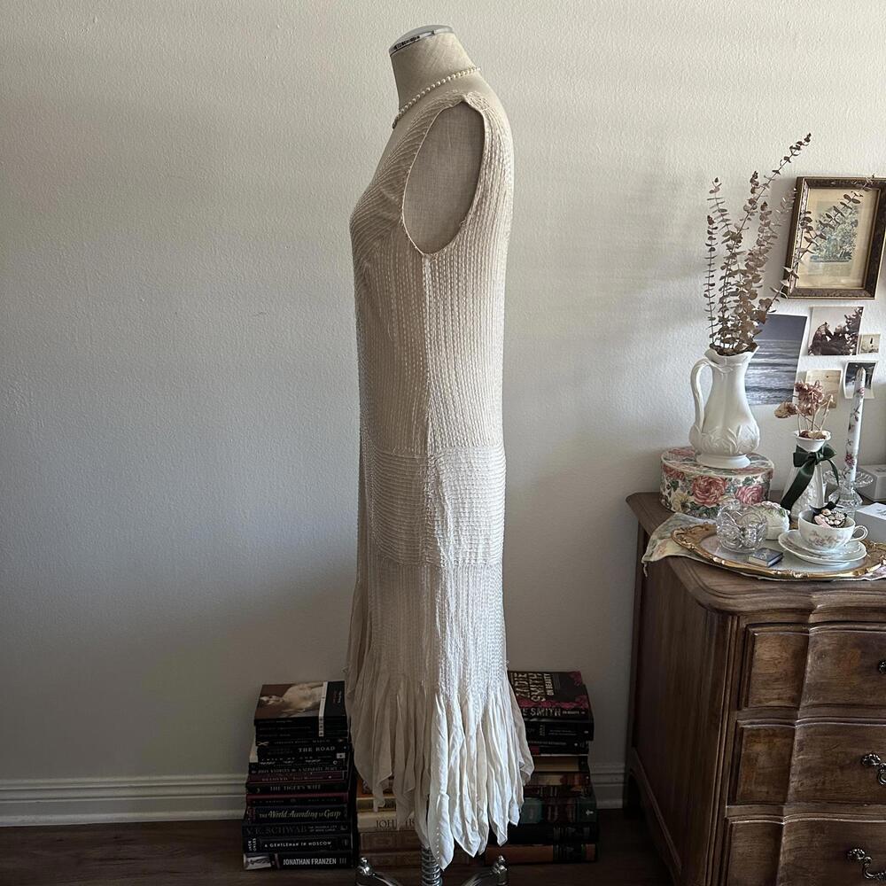 Gryphon NY cream beaded flapper style dress - Picture 4 of 9